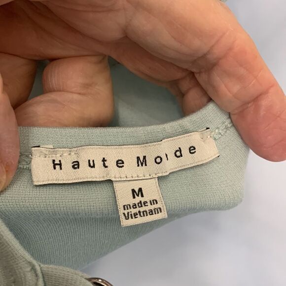 Haute Monde size medium bustier style mint bodysuit w/built in bra/wide straps - Picture 4 of 7